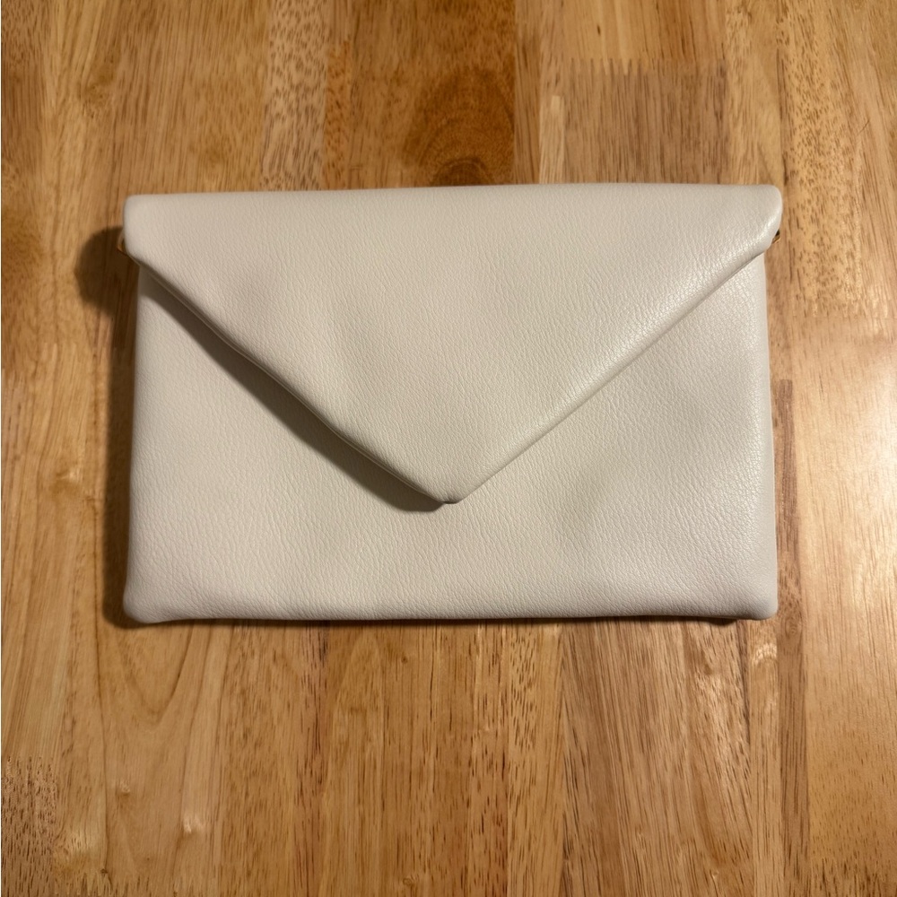 a new day Cream Envelope Clutch